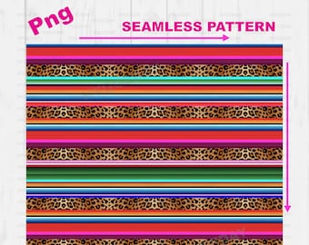 Seamless Serape Leopard Digital Paper PNG, Sublimate Download, Neon, desert, boho, Background Splash, Neon,