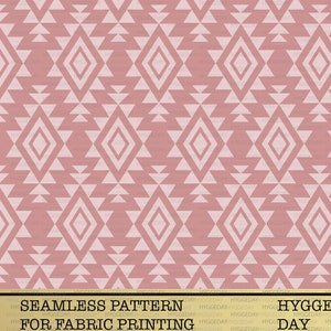 Seamless Aztec Pattern Png, Digital Paper, pays, western, désert, boho, fond, sublimation, sublimer, sud-ouest