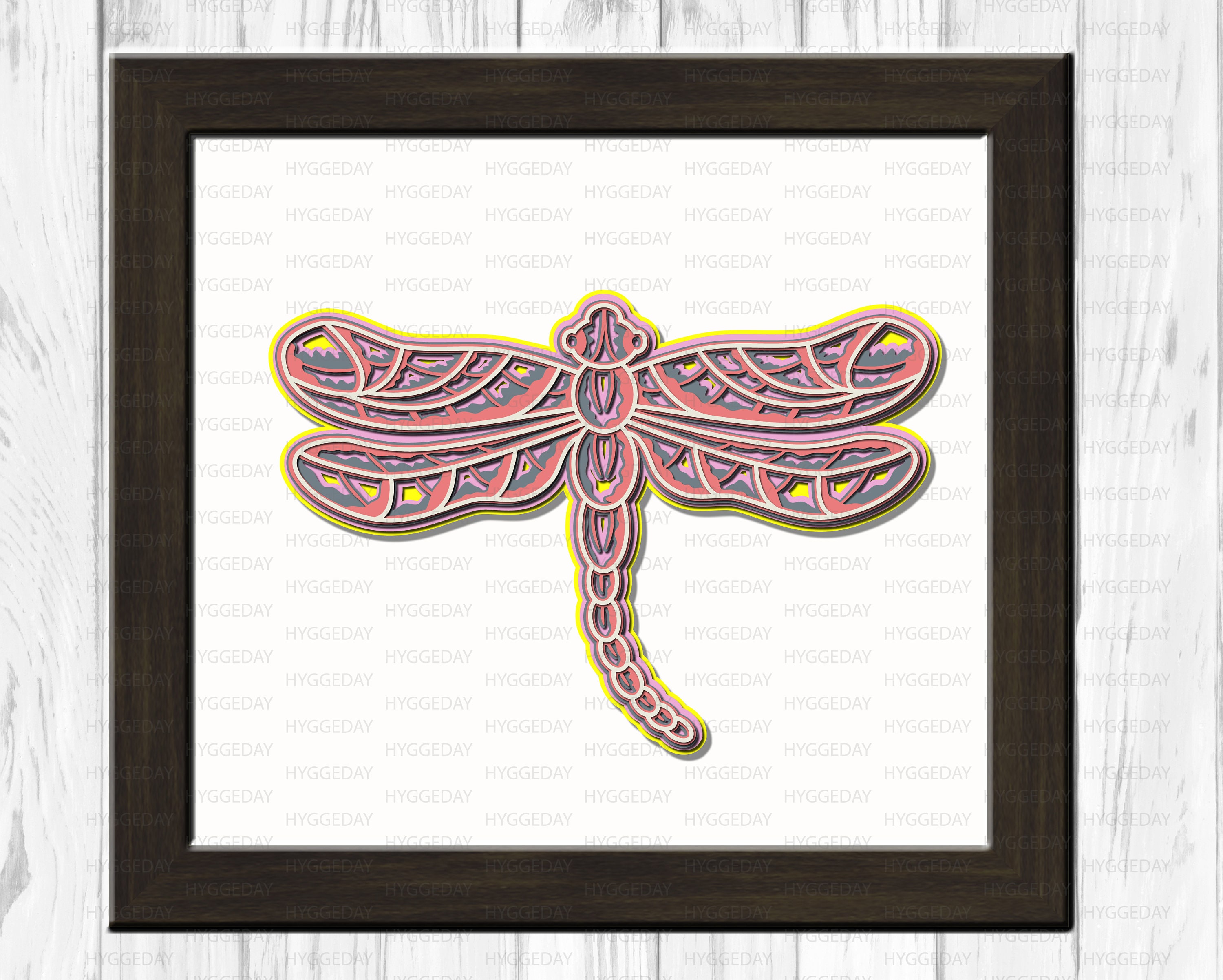 Download Dragonfly 3D Layered Mandala Svg Dxf Files cut files for | Etsy