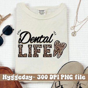 Vida dental PNG, descarga digital, sublimación PNG, dentista png, diente, leopardo, guepardo, gráficos, dtg,