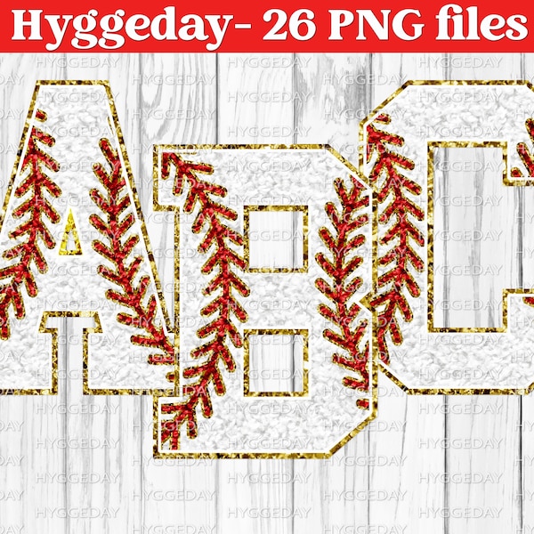 Digital Chenille Letters PNG, Digital Download, Sublimate, Sublimation, Graphics, Varsity Letters, Glitter, Sports, DTG, Baseball