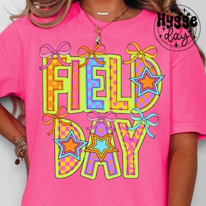 Field Day Png, download digitale, insegnante, insegnare, ultimo giorno, fine scuola, estate, matita, sublimazione, design maglietta preppy con fiocco