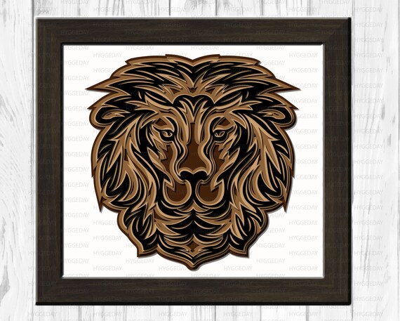 Download Lion 3d Layered Mandala Svg Dxf Files Cut Files For Cricut Etsy