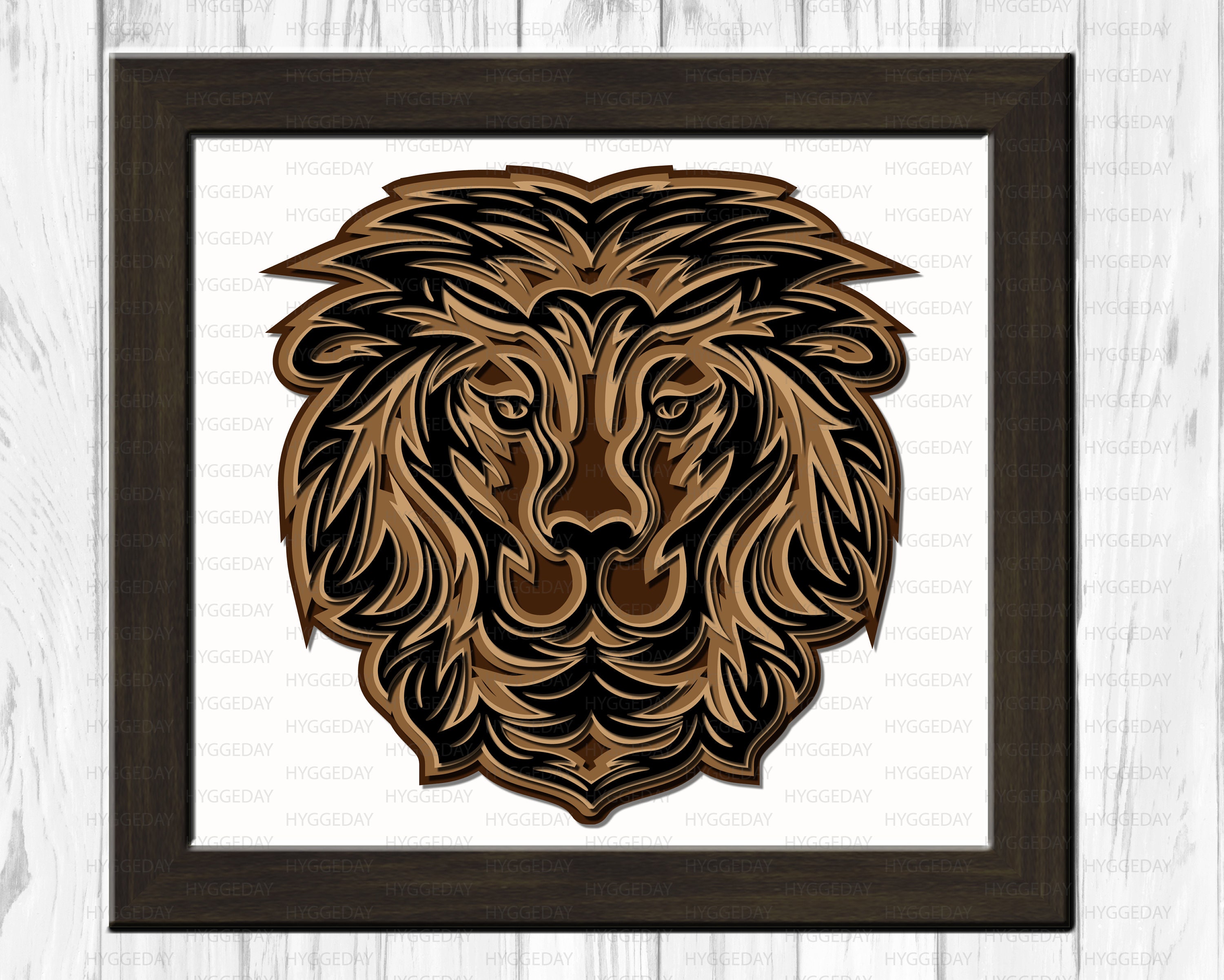 Download Lion 3d Layered Mandala Svg Dxf Files Cut Files For Cricut Etsy