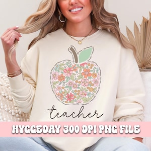 Insegnante PNG, Download digitale, Sublimare, Sublimazione, apprezzamento, fine della scuola, ritorno a scuola, insegnare, carino, floreale, fiori delicati,