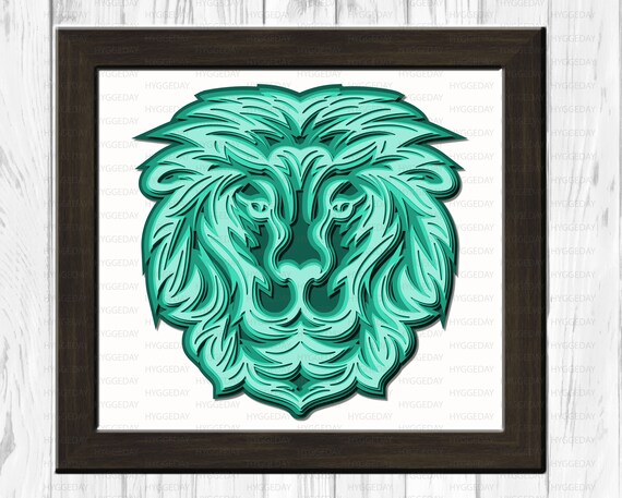 Download Lion 3d Layered Mandala Svg Dxf Files Cut Files For Cricut Etsy