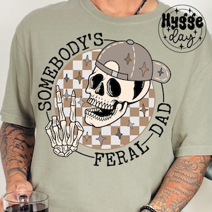 Papá salvaje de alguien, PNG, descarga digital, sublimación, sublimar, skellie, gorra de béisbol para niños, día del padre, calavera a cuadros de moda