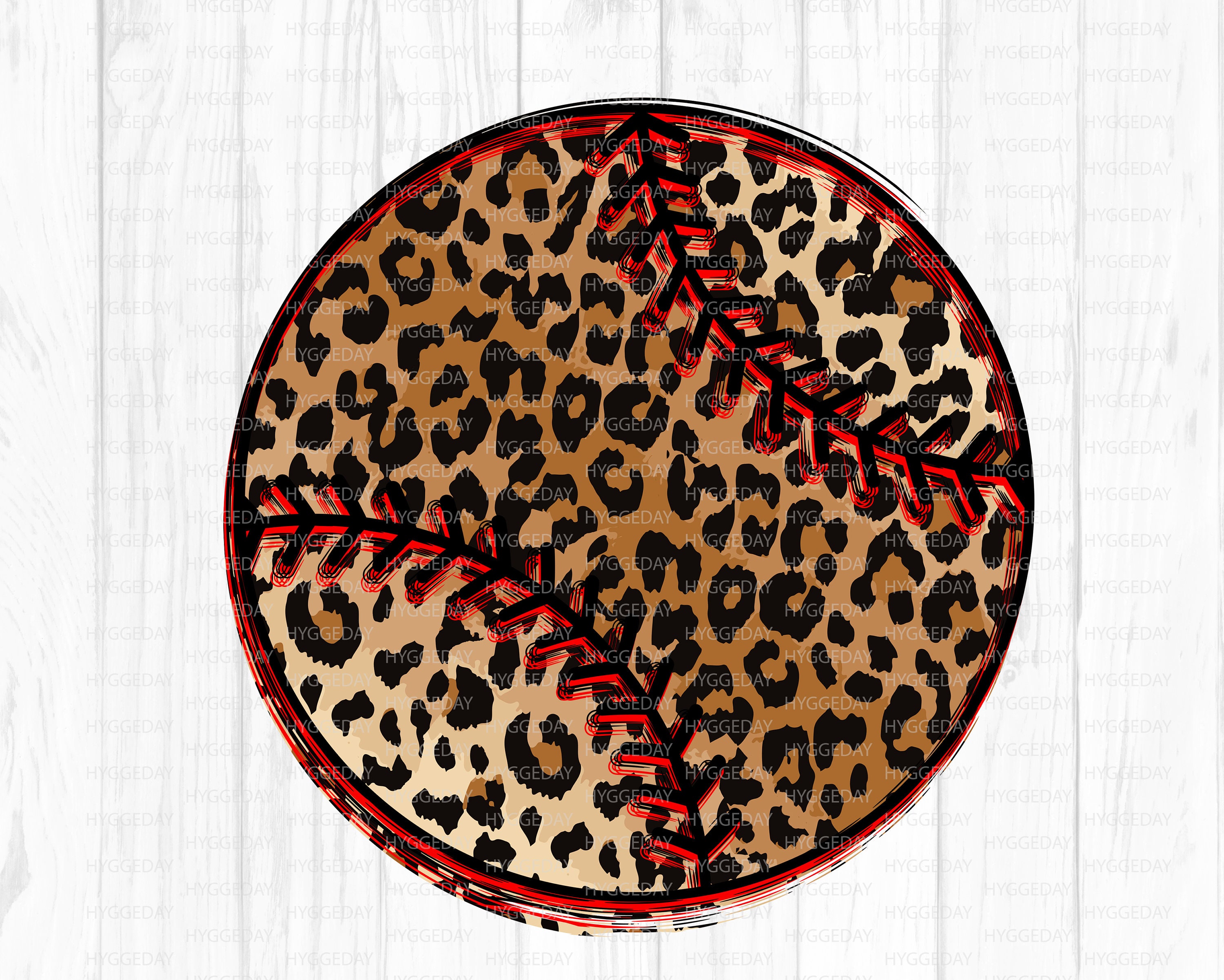 Leopard Softball Baseball png Sublimation PNG Play Ball Etsy