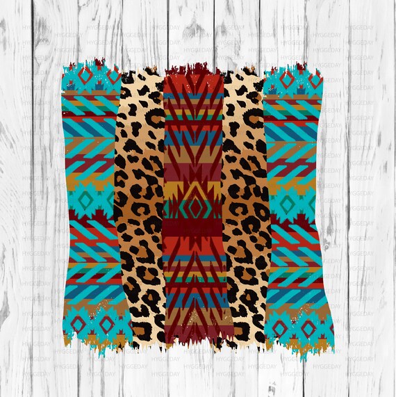 Aztec Leopard Brush Stroke Background PNG Sublimate Download | Etsy