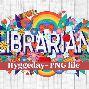 Bibliothécaire Png, Sublimation Download, retour à l'école, Enseignant, enseignant, téléchargement numérique, bibliothèque, lecture, dtg, sublimer,