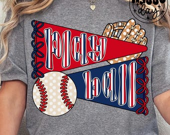Baseball Png, Digital Download, Sublimation, Sublimate Download, dtg, coquette, cute, pennants, spring, ballpark, shirt design,