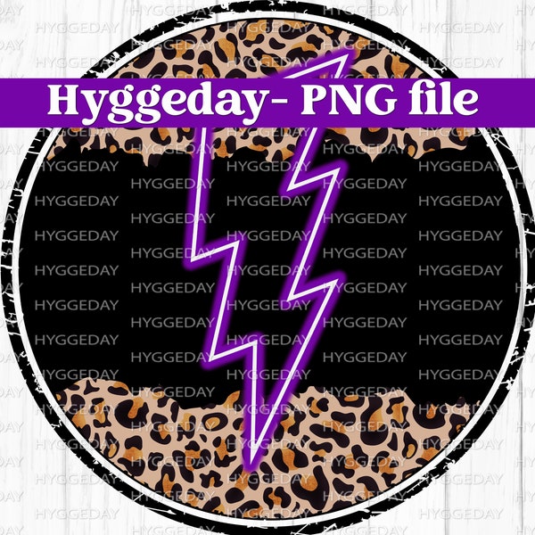 Blank School Spirit PNG, Sublimation Download, team colors, game day, sports, fall, autumn, cheetah, leopard, neon lightning bolt