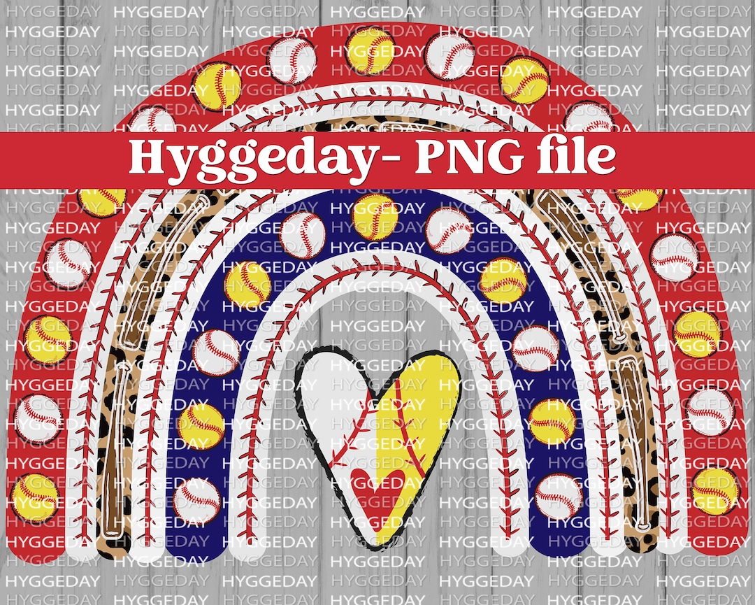 Baseball and Softball Rainbow PNG Digital Download - Etsy