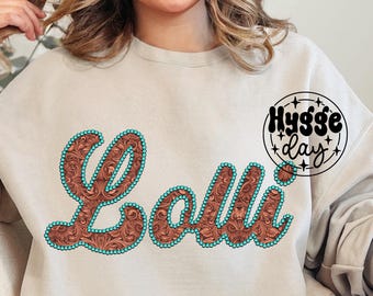 Lolli Png, Digital Download, Sublimate, Sublimation, embossed leather, aztec, western, country, turquoise, gemstone,