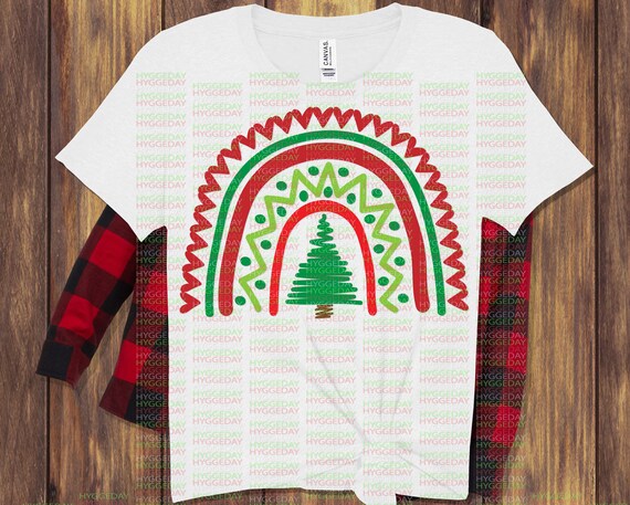 Download Christmas Rainbow Svg Png Dxf Christmas Tree Doodle Etsy