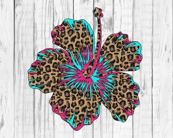 Leopard Hibiscus PNG, Sublimation, tropical, cheetah, leopard, beaches, summer, sun, file for sublimate