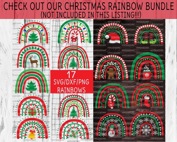 Download Christmas Rainbow Svg Png Dxf Christmas Tree Doodle Etsy