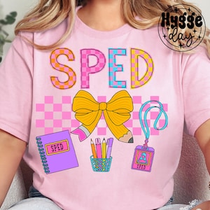 Sped PNG, Download digitale, Sublimare, Apprezzamento per la sublimazione, fine del ritorno a scuola, insegnante, educazione speciale, design di maglietta civettuola