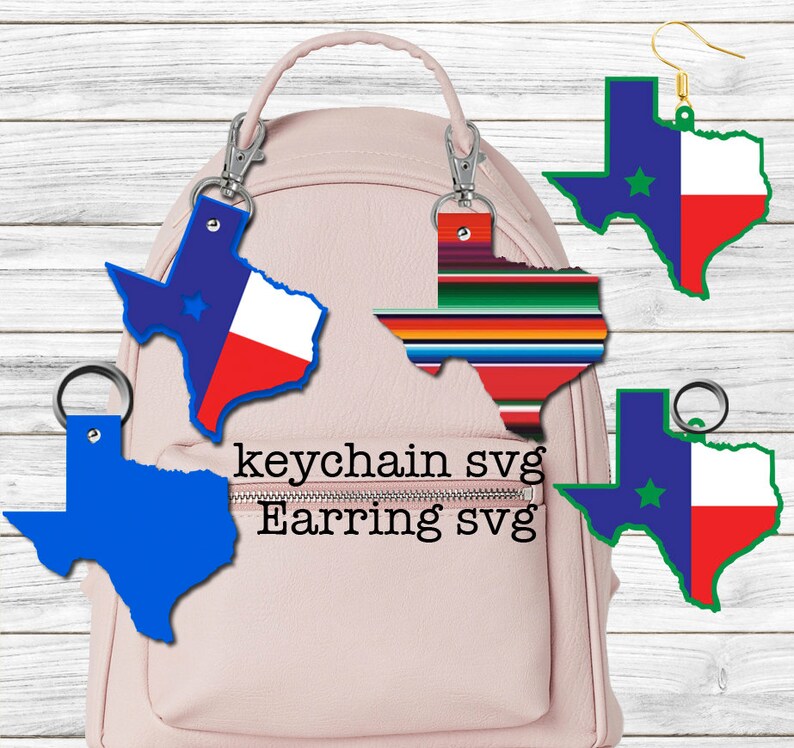 Download Texas Keychain & Earring SVG DXF DIY Key fob | Etsy