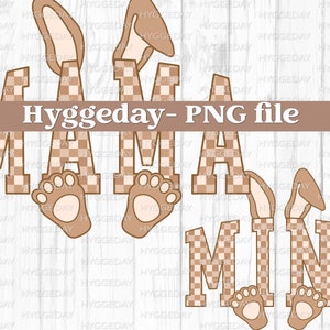 Mama Mini Checker PNG, Digital Download, Sublimation, Sublimieren, Ostern, Hase, Mama, passenden, beige, boujee, uni, Uni, basic,