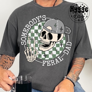 Papá salvaje de alguien, PNG, descarga digital, sublimación, sublimar, skellie, gorra de béisbol para niños, día del padre, calavera a cuadros de moda