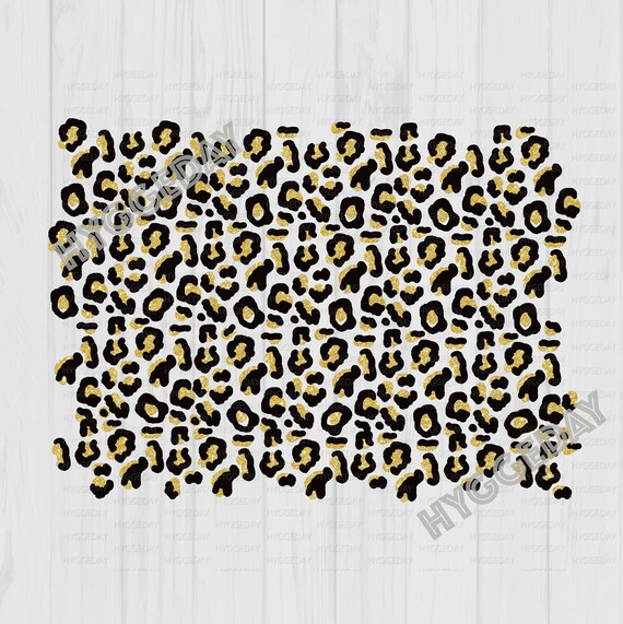 Gold Glitter Leopard Transparent Background Png Sublimate Etsy