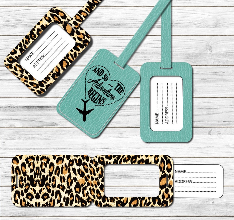 Luggage Tag Pattern Svg DXF PNG Template for Cricut & Etsy