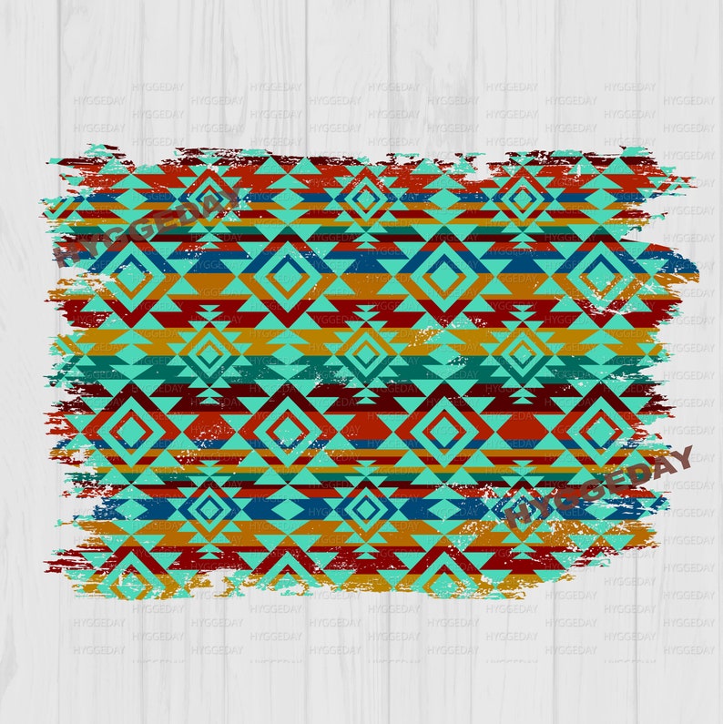 Distressed aztec Turquoise Background Png Sublimate Download | Etsy