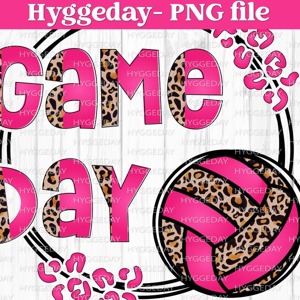 Game Day PNG, Sublimation Download, school, team, spirit, game day, volleyball, hot pink,