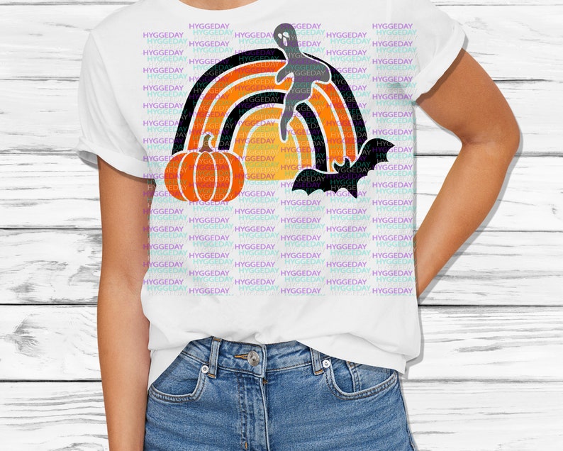 Download Halloween Rainbow Svg Dxf PNG Cut file Halloween ghost | Etsy