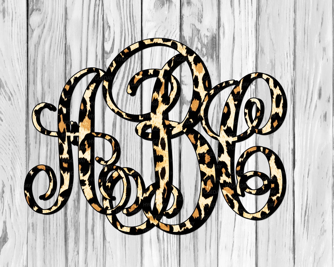 Leopard monogram letters png leopard letters interlocking  etsy Leopard monogram letters png leopard letters interlocking  etsy