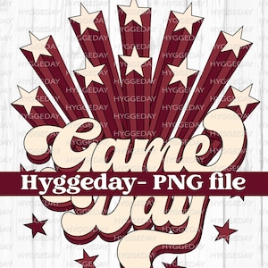 Game day PNG, Digital Download, Sublimation, Sublimate, school, spirit, team colors, maroon, football, fall, autumn,