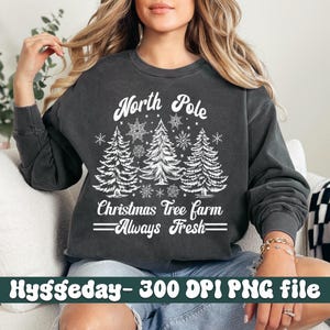 Merry Christmas PNG, Digital Download, Sublimation, Sublimate, farm fresh christmas trees, santa, one color design, holidays, winter, snow,