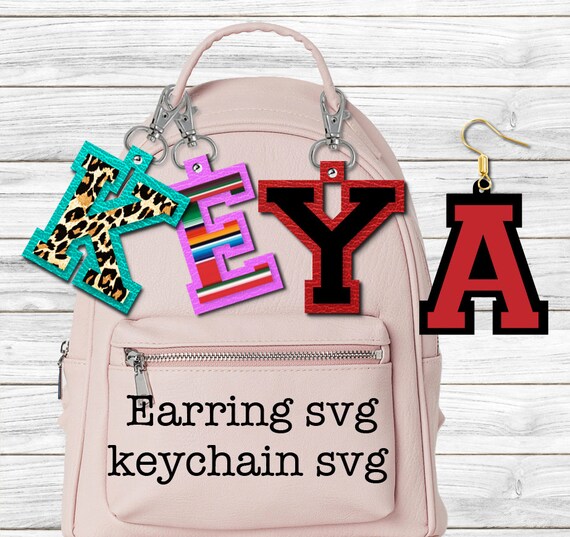 Download Alphabet Keychain Earring Svg Dxf Alphabet Svg Etsy
