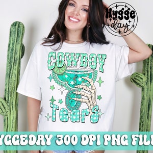 Lágrimas de vaquero PNG, Descarga digital, Sublimación, Sublimar, bebida, margarita, cinco de mayo, verano, vaquera, occidental, calavera, turquesa,