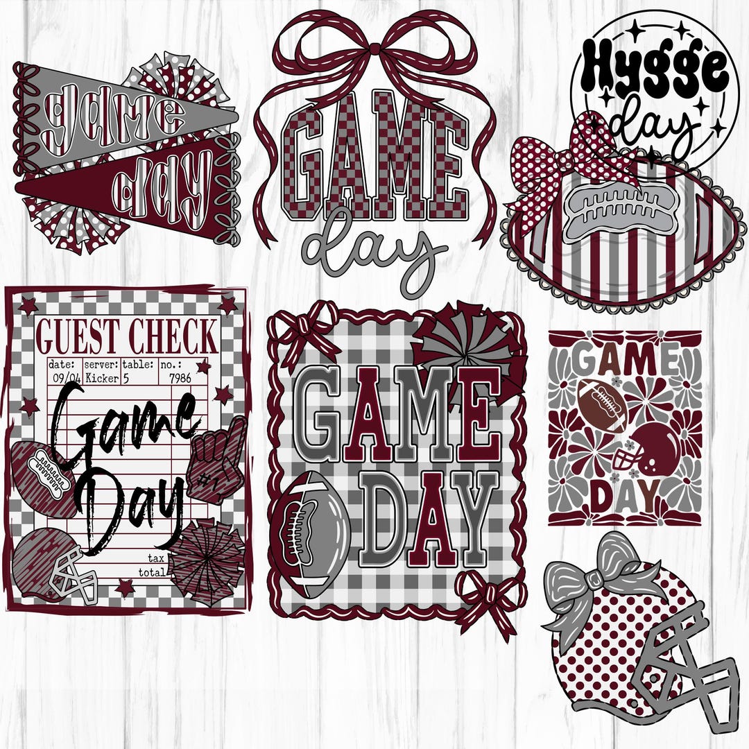 Maroon Grey Spirit Bundle PNG Digital Download Sublimation Sublimate ...
