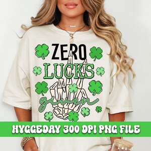 St. patrick's Day PNG, digitaler Download, Sublimation, Sublimation, kein Glück gegeben, kleinlich, Schädel, skellie, Skelett, Kleeblatt, 4 Kleeblatt,