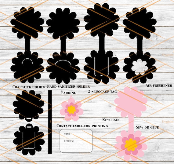 Download Flower Template Earrings Svg Lip Balm Holder Keychain Air Etsy