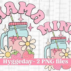 Correspondant PNG, Téléchargement numérique, Sublimation, Mama, Mini, jus, berry sweet, lot, rétro, vintage, printemps, été