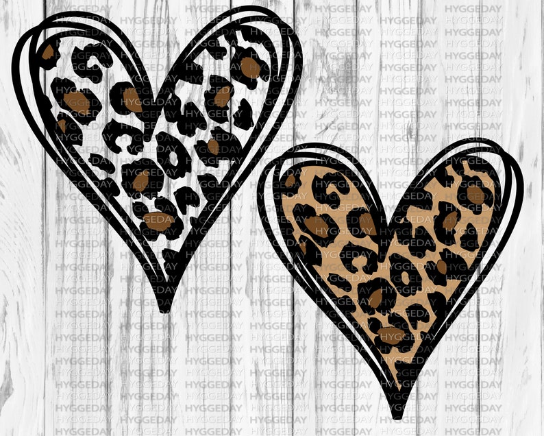 Download Art Collectibles Clip Art Cheetah Animal Print Love Leopard Silhouette Hand Drawn Sublimation Leopard Heart Svg Dxf Png Scribble Cricut Sublimate Doodle