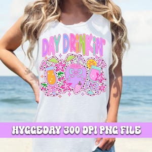 Journée buvant un verre PNG, téléchargement numérique, sublime, sublimation, été, soleil, voyage entre filles, alcool, alcool, preppy, coquette, arc, dalmatien