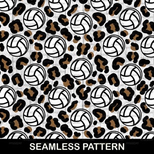 Naadloze volleybal Leopard Png, sublimeren downloaden, digitaal papier, afdrukbaar, dierenprint, Cheetah, achtergrond, Splash,