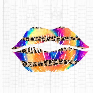 Tie Dye Leopard Lips Png Sublimation PNG Lips Png Cheetah - Etsy