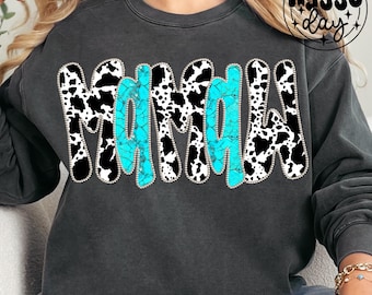 Mamaw Cow Print PNG: Western Shirt Design (Digital Download)