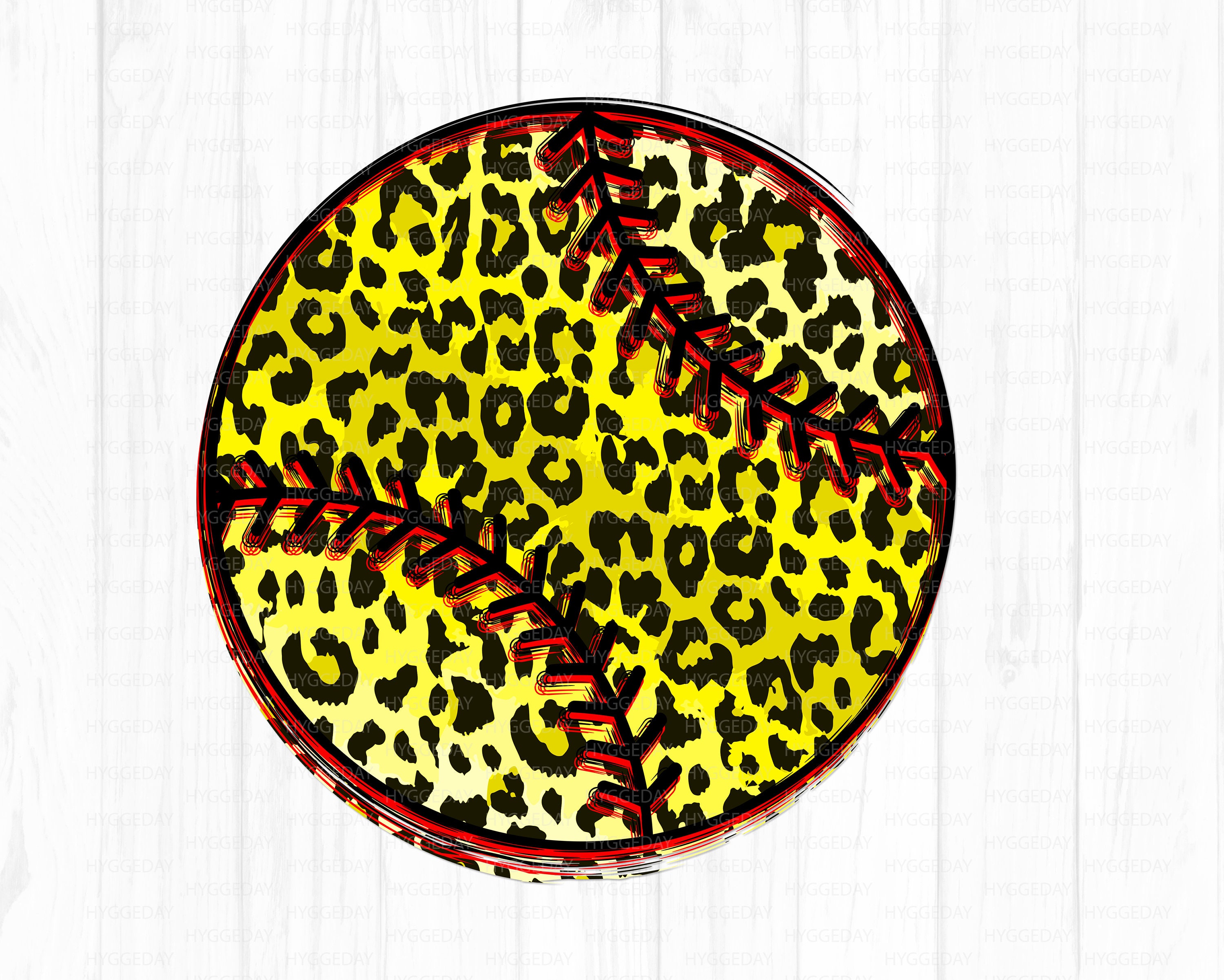 Leopard Softball Png Sublimation Png Softball Leopard Etsy