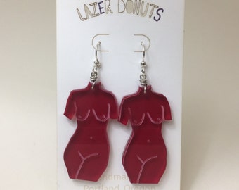 Body positive Vitiligo handmade boob earrings