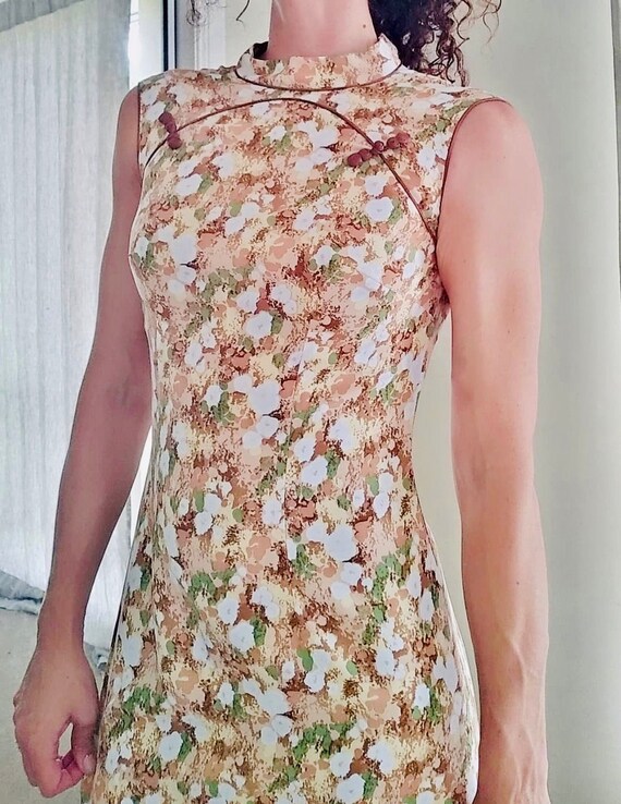 Vintage Cheongsam Maxi Dress