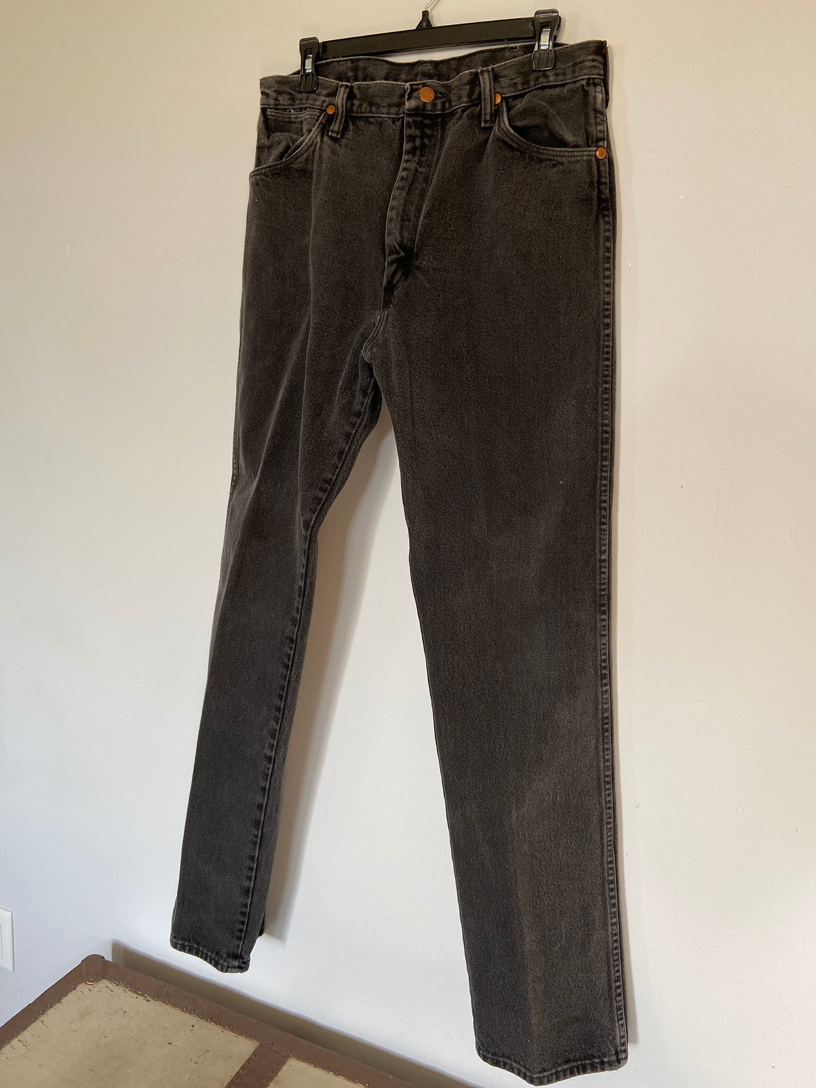 Vintage Mens Black Wrangler Denim Jeans | Etsy