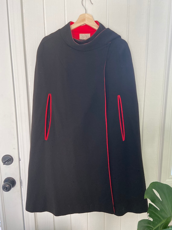 Vintage 60s Black Cape Halloween
