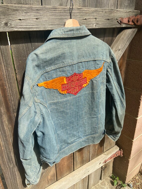 Vintage 70s Lee Harley Davidson Denim Jacket - image 2